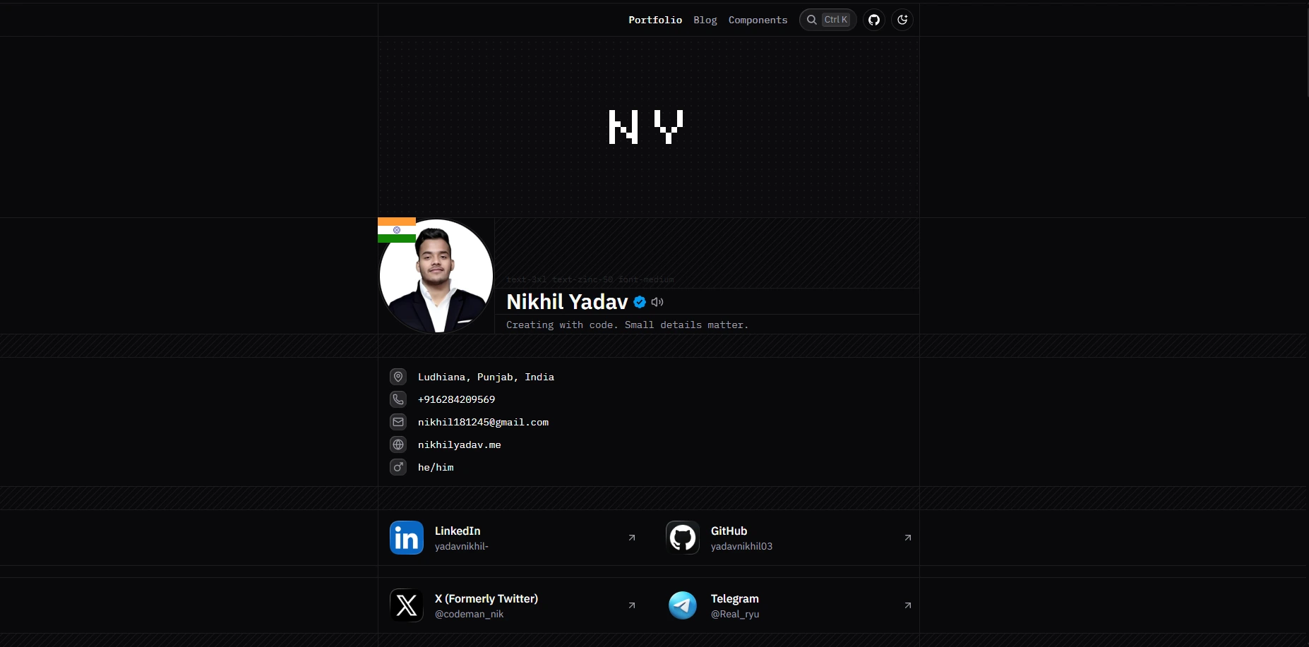 Welcome to nikhilyadav.me